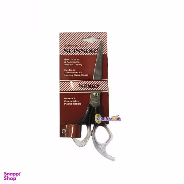 قیچی اداری ساووی سایز متوسط دسته عسلی رنگ