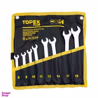 آچار یکسر تخت و یکسر رینگی تاپکس مدل YP-8-19MM مجموعه 8 عددی