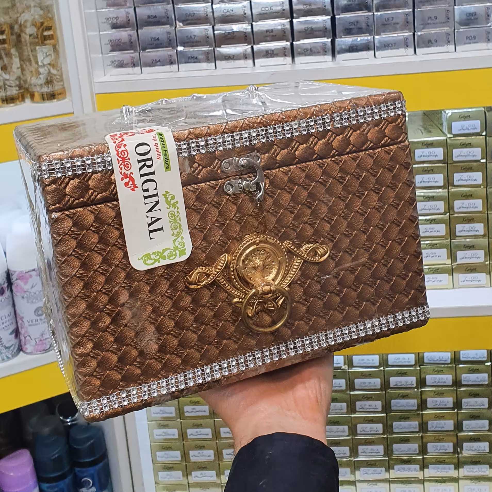 صندوقچه لوازم آرایشی عروس و داماد سایز بزرگ