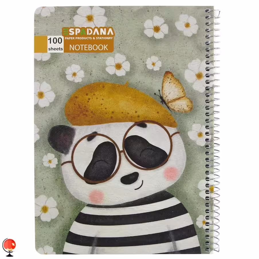 دفتر مشق 100 برگ سیمی طرح پنگوئن اسپادانا