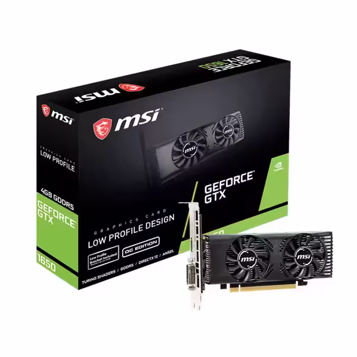 کارت گرافیک ام اس آی مدل GeForce GTX 1650 4GT LP OC حافظه 4 گیگابایت