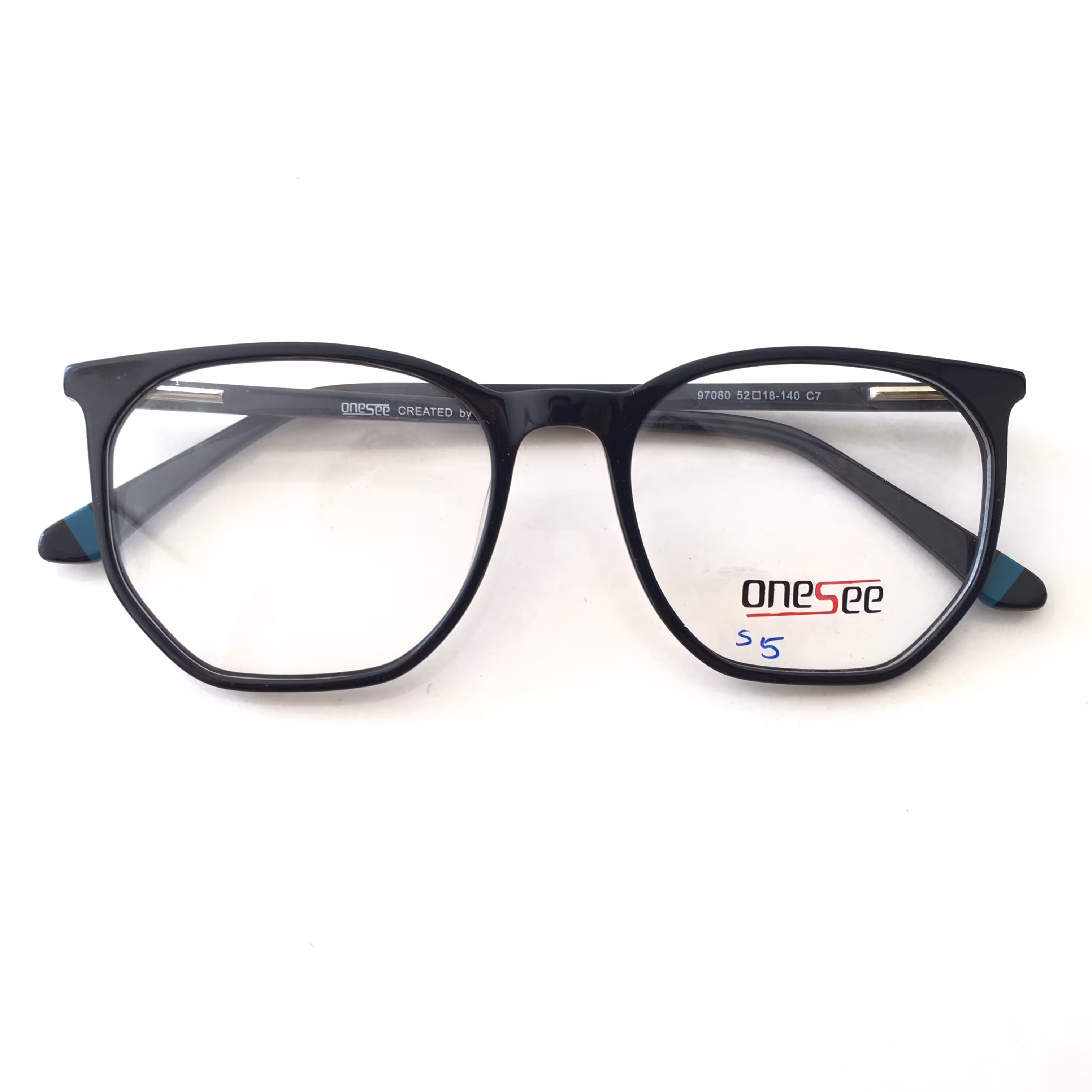 فریم طبی کائوچویی مشکی چند ضلعی