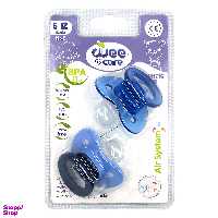 پستانک دوقلو ارتودنسی وی کر (wee care) مدل مات و شفاف کد P131 سایز 1