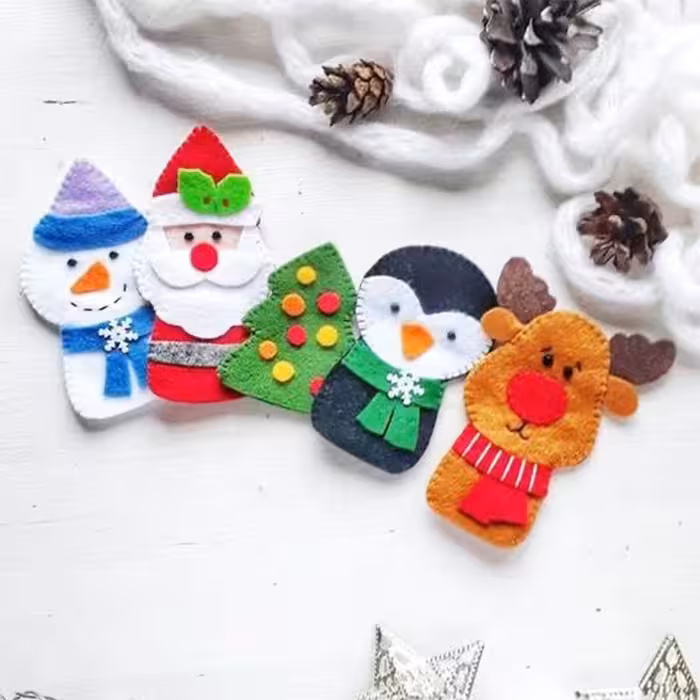 عروسک نمدی انگشتی کریسمس کد 3125