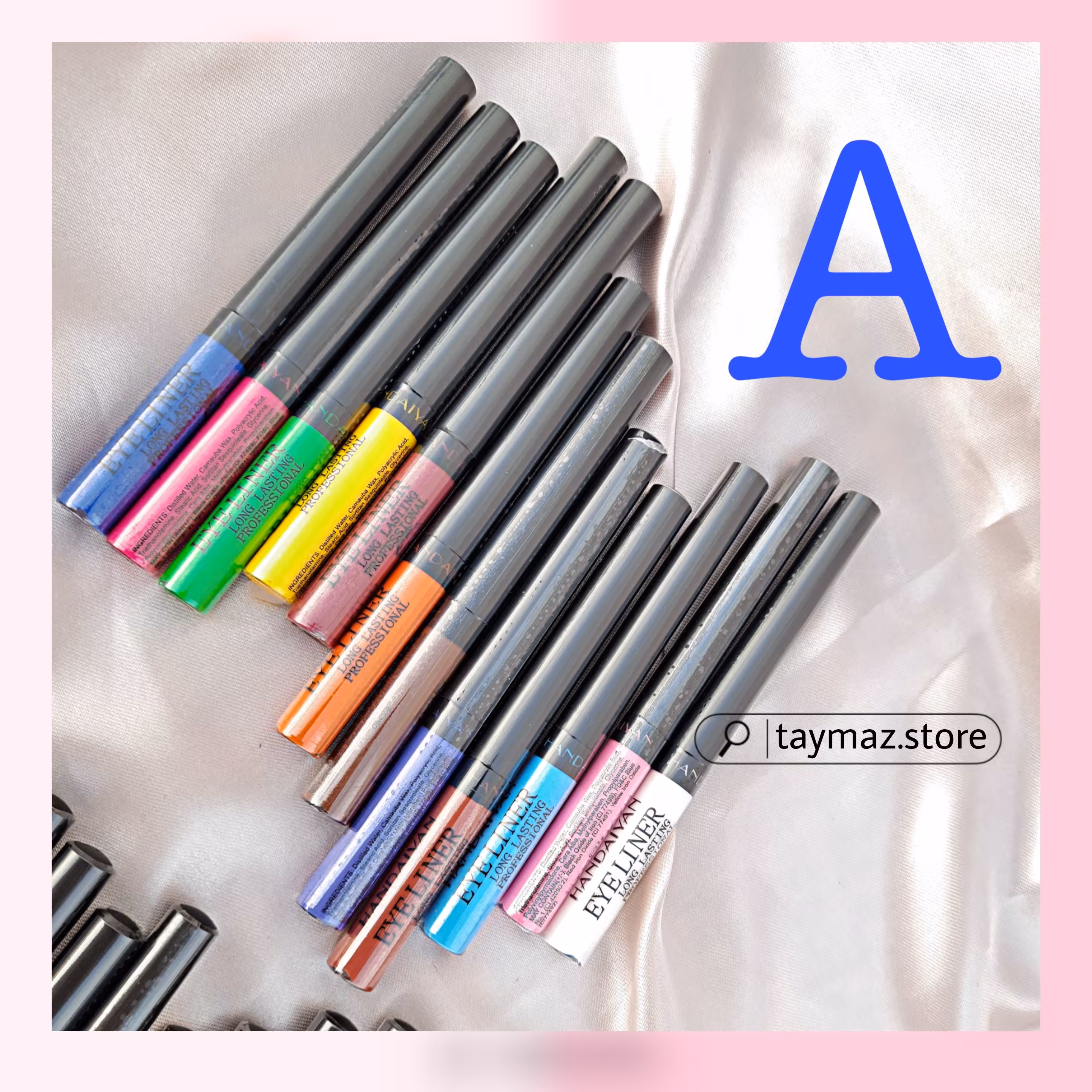 خط چشم رنگی فانتزی مویی برند هندیان اورجینال 12 رنگ ضد آب