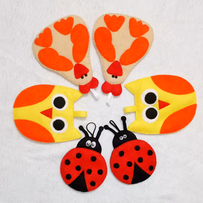 3 جفت دستکش آشپزخانه چهار لایه نمدی