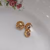 گوشواره ژوپینگ شوپینگ رنگ ثابت ضد حساسیت کوچولو مشابه طلا 