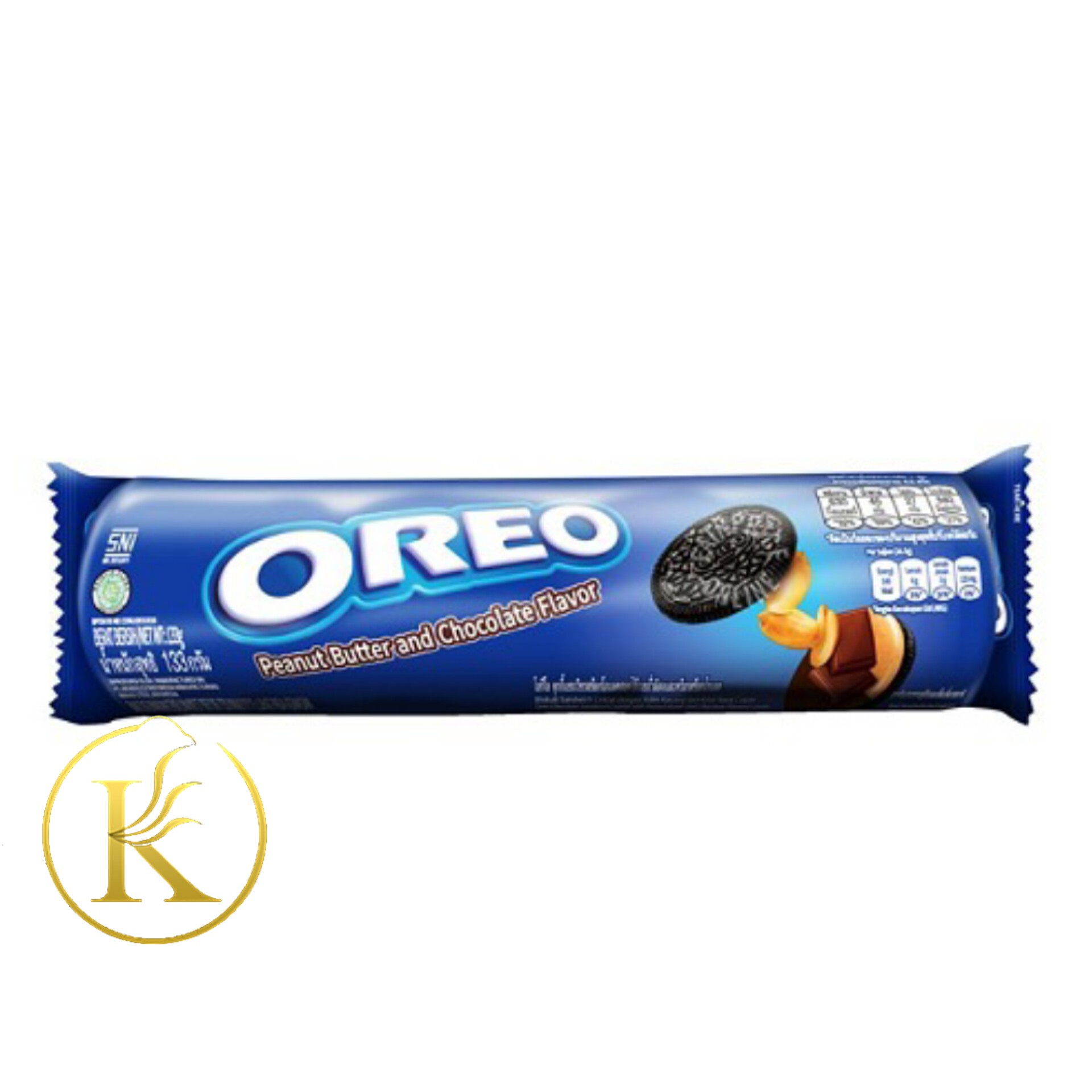بیسکوییت اورئو مدل کره بادام زمینی و شکلات oreo (137 گرم)

