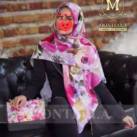 ست کیف مخمل و روسری نخی برند مونتلا طرح جذاب بهاره 