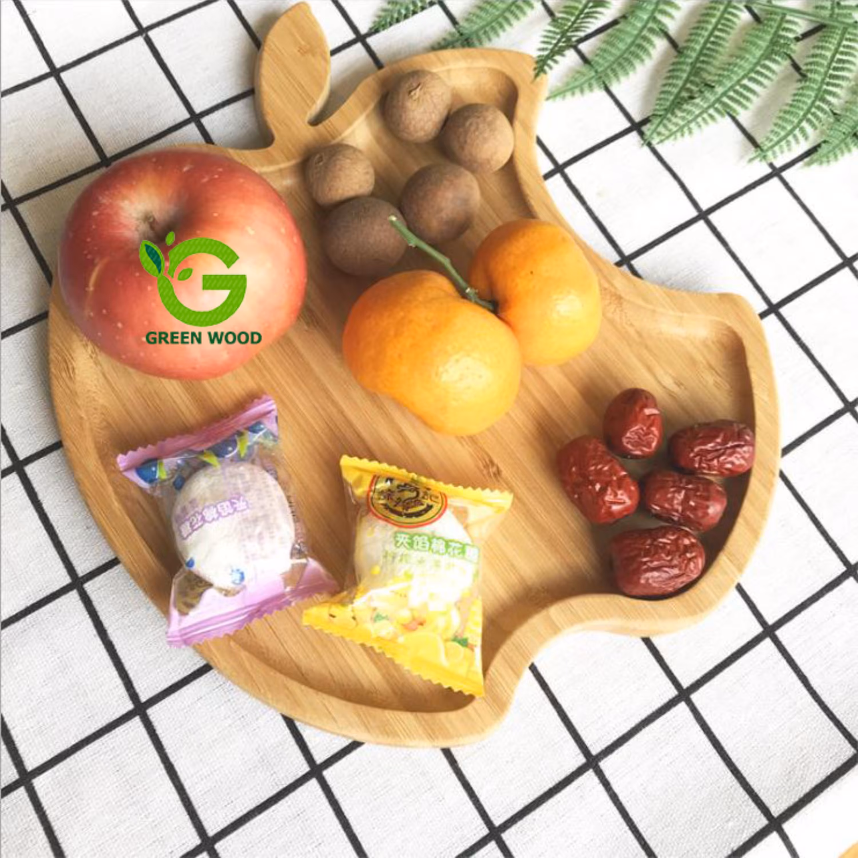 ظرف اردو خوری بامبو طرح سیب (ظروف سرو و پذیرایی) کد Gw141201015