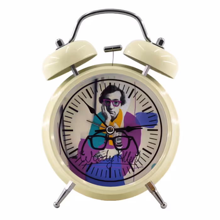 ساعت رومیزی زنگدار طرح وودی آلن کد Woody allen