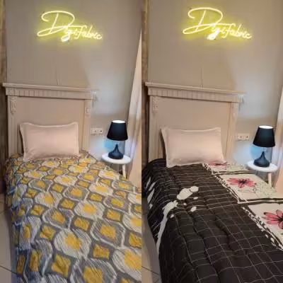 لحاف یک نفره طرح گل نقشای و چهار خونه