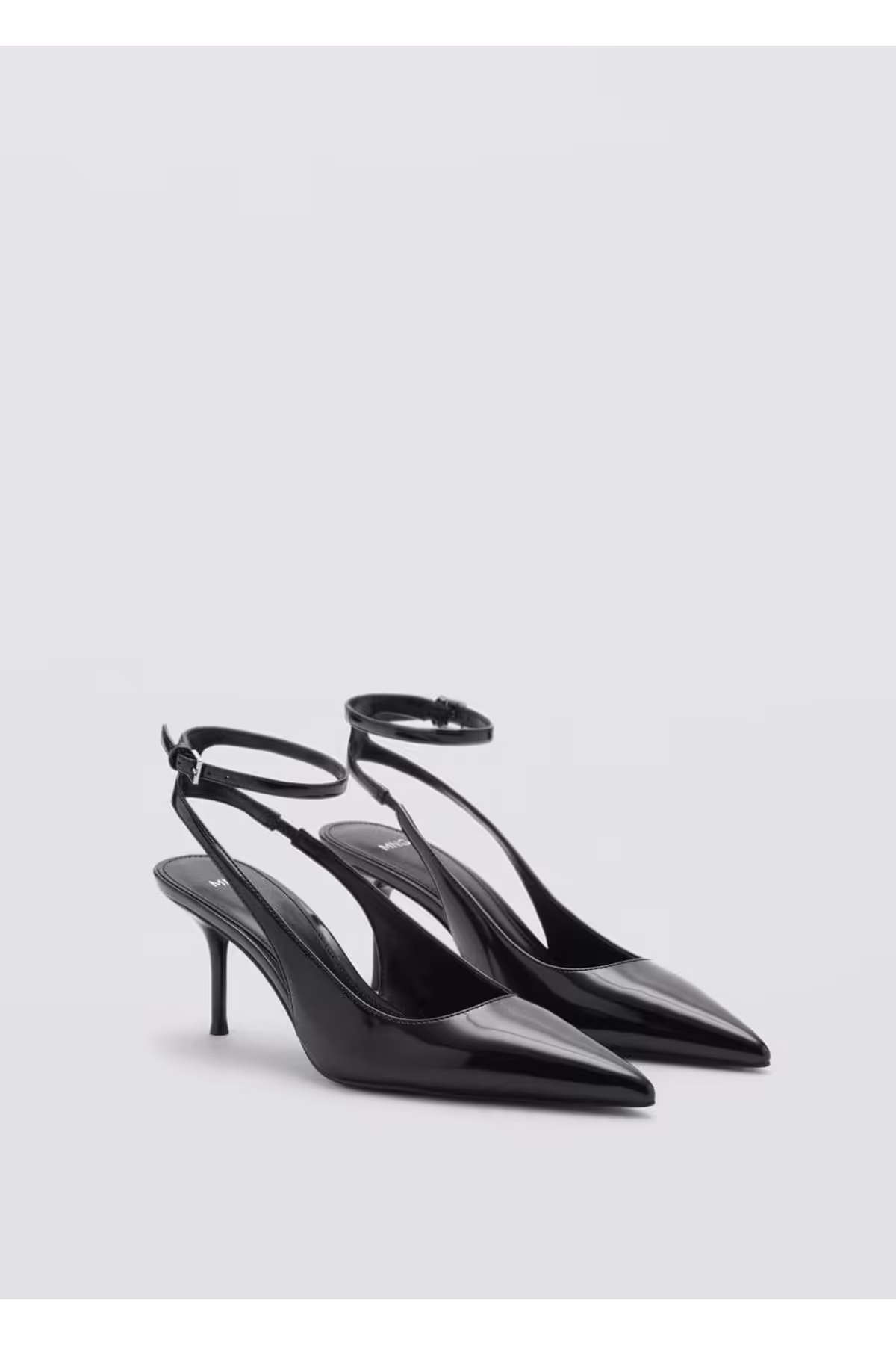 کفش پاشنه کلاسیک مشکی زنانه های دار ثبت اختراع MANGO