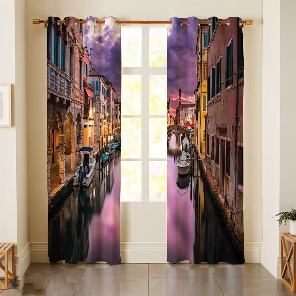 پرده چاپی  پانچ  طرح   نقاشی و منظره  کد1634