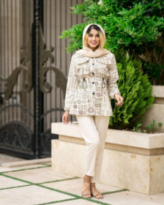 مانتو شلوار زنانه لنین مدل باستانی