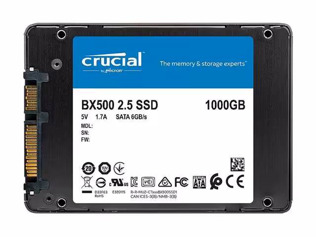 اس اس دی اینترنال کروشیال BX500 ظرفیت 1 ترابایتCrucial BX500 Internal SSD Drive 1TB