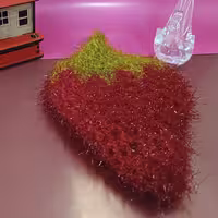 اسکاج بافی طرح توت فرنگی