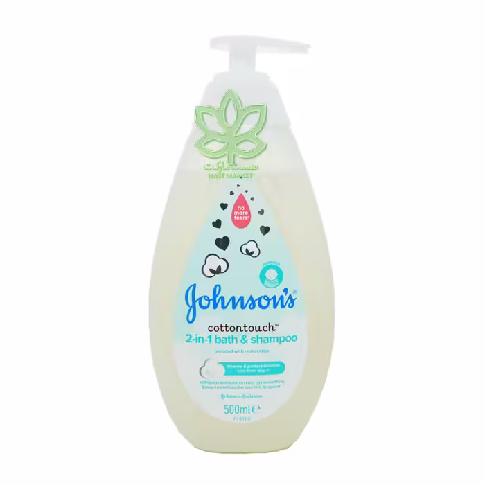 شامپو بچه جانسون سر و بدن پنبه 500 میل - johnson