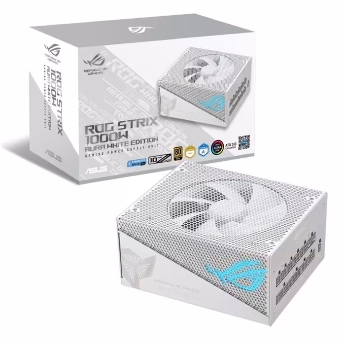 پاور ایسوس 1000 وات Power Asus ROG STRIX 1000W Gold Aura White Edition
