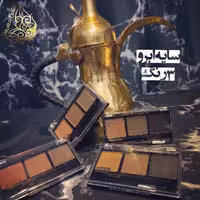 پالت سایه ابرو سه رنگ برند Kiss Karite در چهارطیف رنگی مات