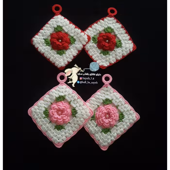 دستگیره گل برجسته 3