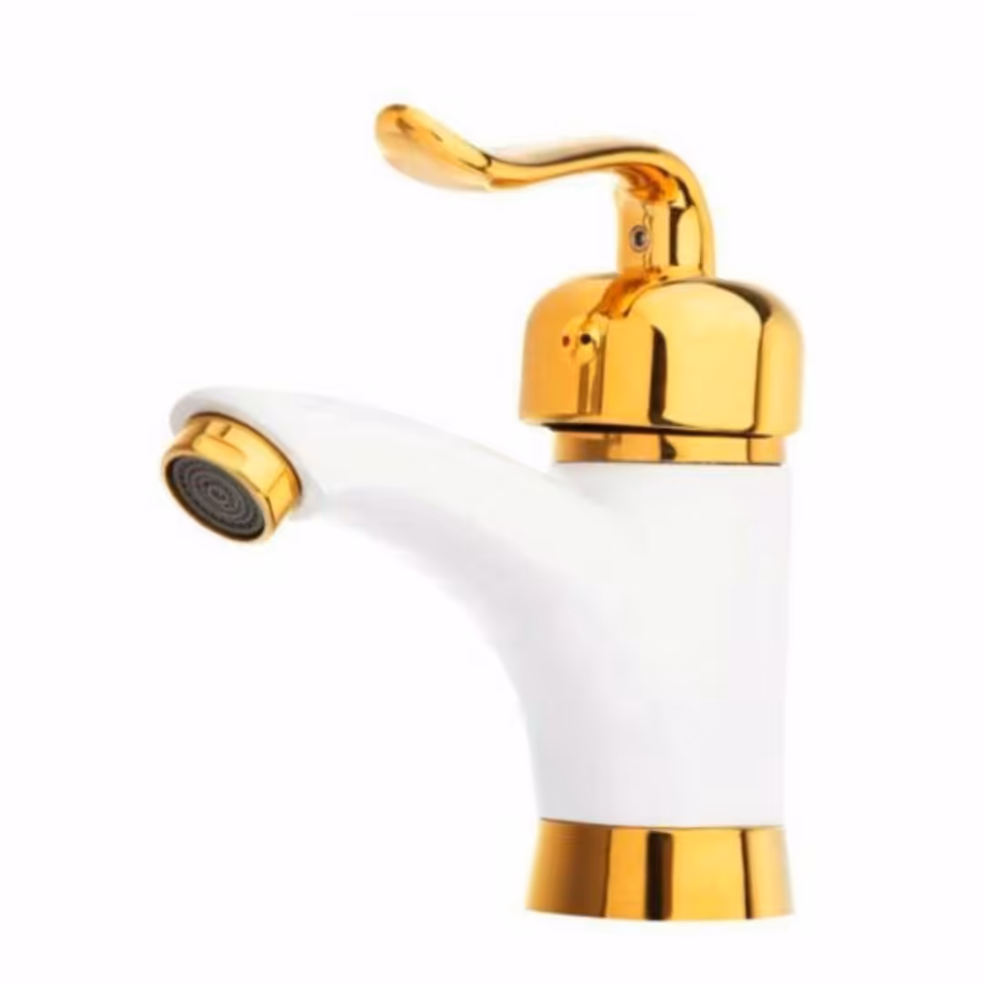 شیر روشویی سفید طلایی قاجاری 