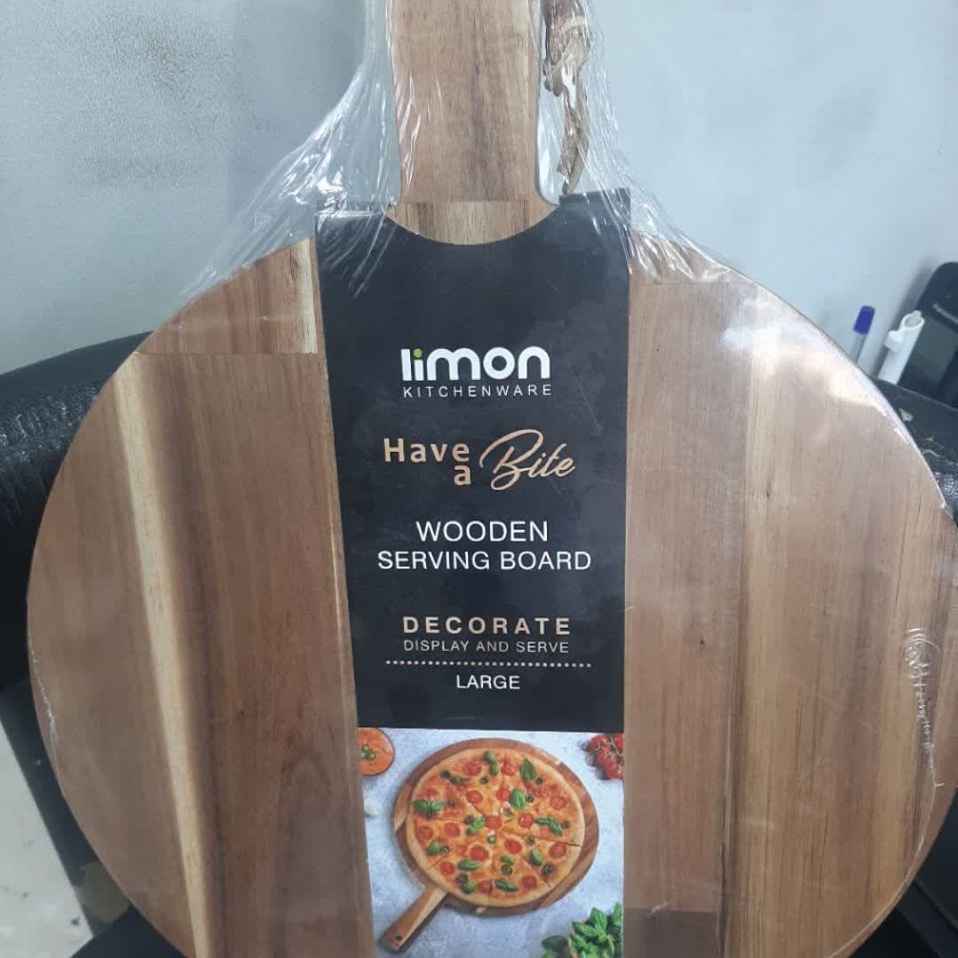 تخته سرو دسته دار گرد بزرگ چوبی