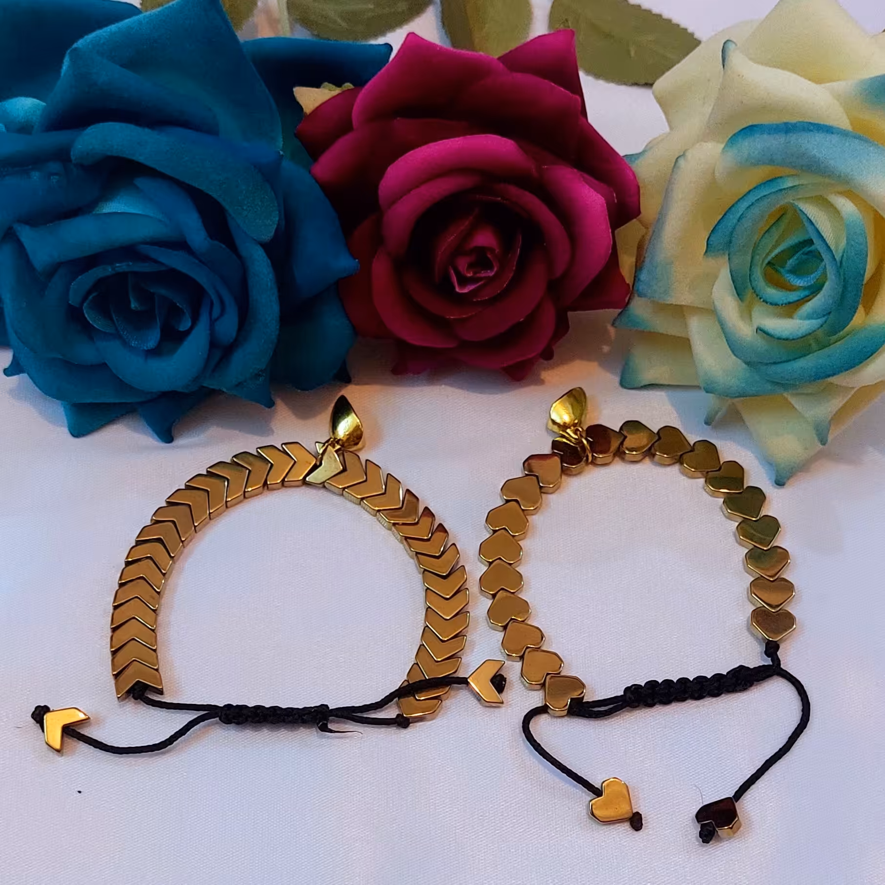 ست دستبند دوستی حدید رنگ طلایی 