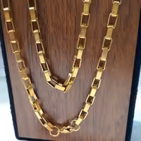 زنجیر استیل آجری طلایی سایز 2