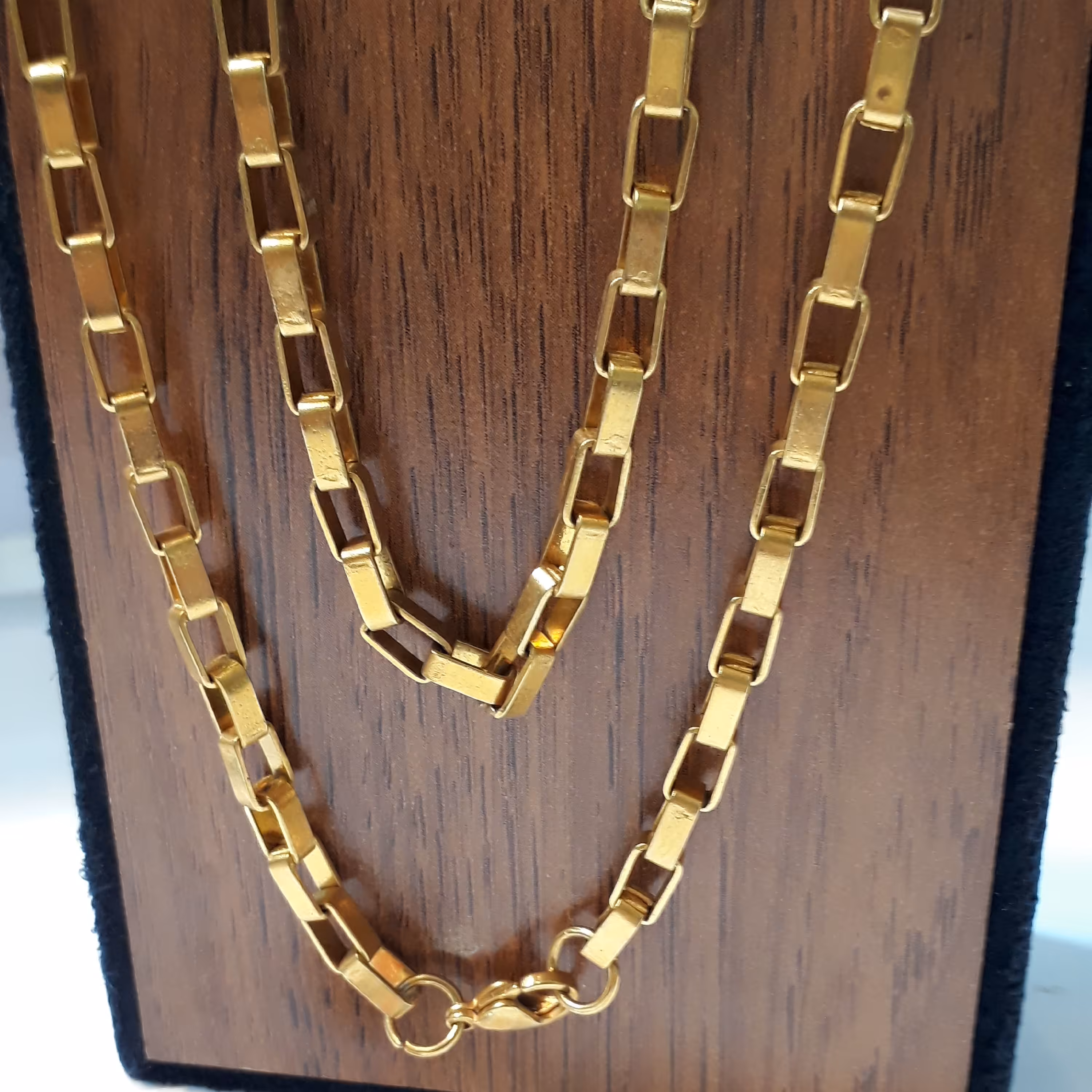 زنجیر استیل آجری طلایی سایز 2