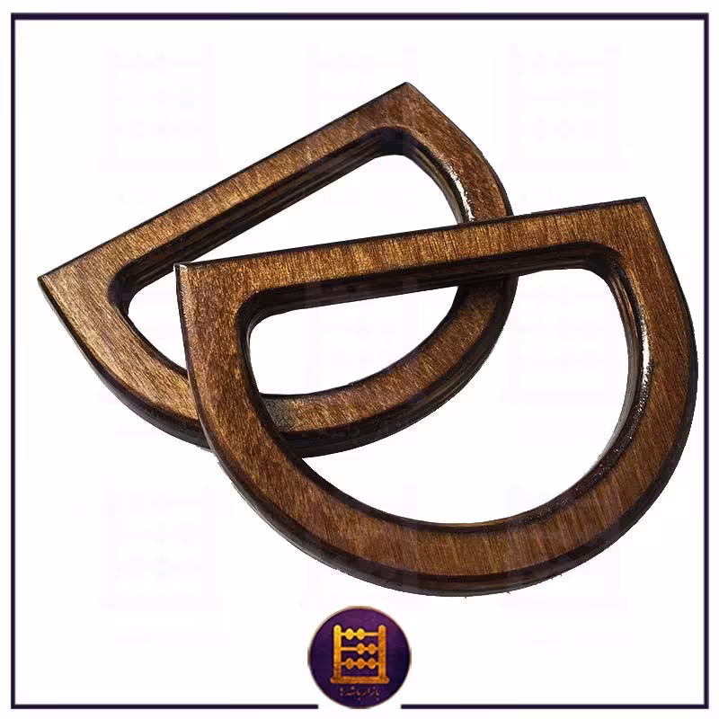 دسته چوبی اعلاء کیف نیم گرد جنس چوب بسته 2 عددی 