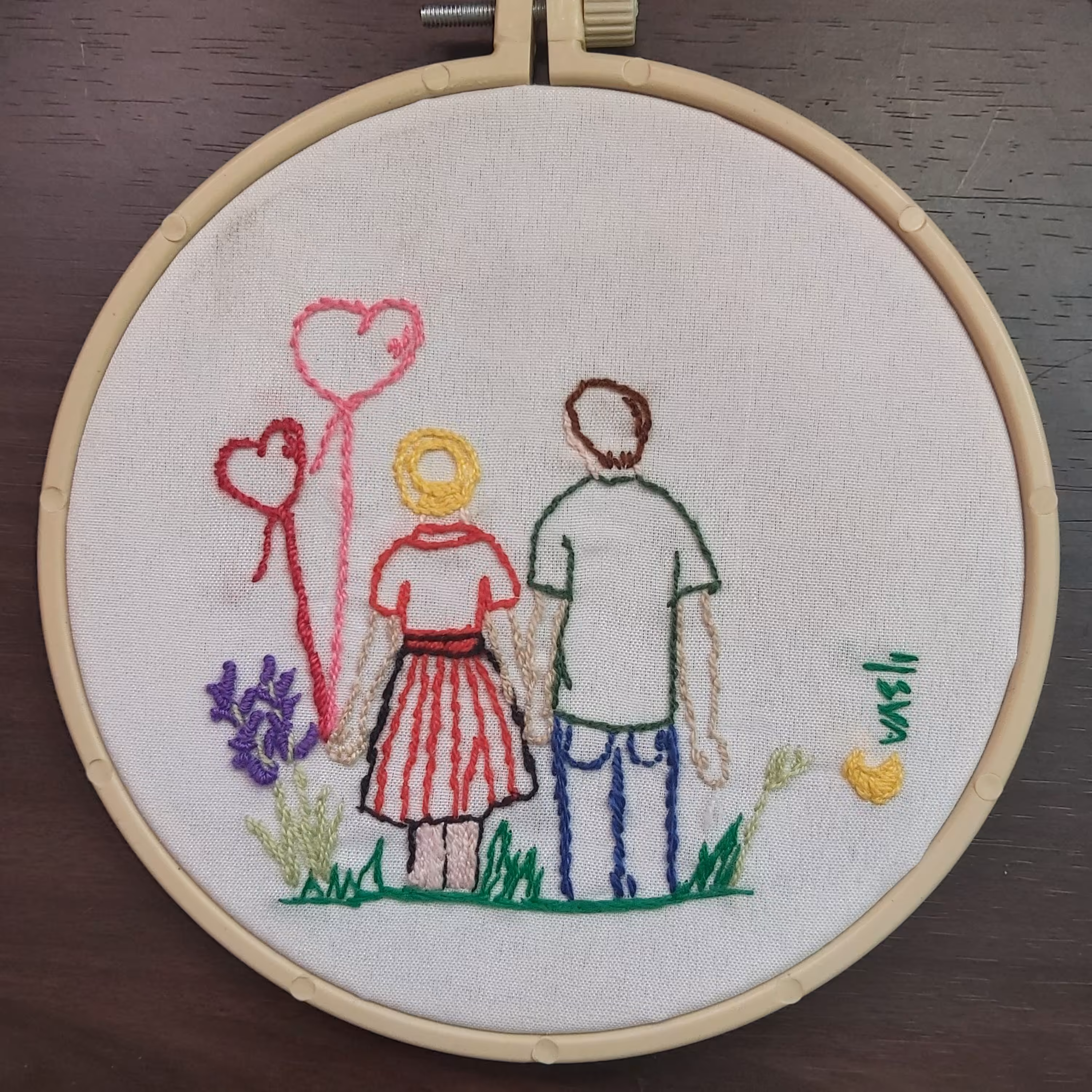 تابلو هنری گلدوزی عشق