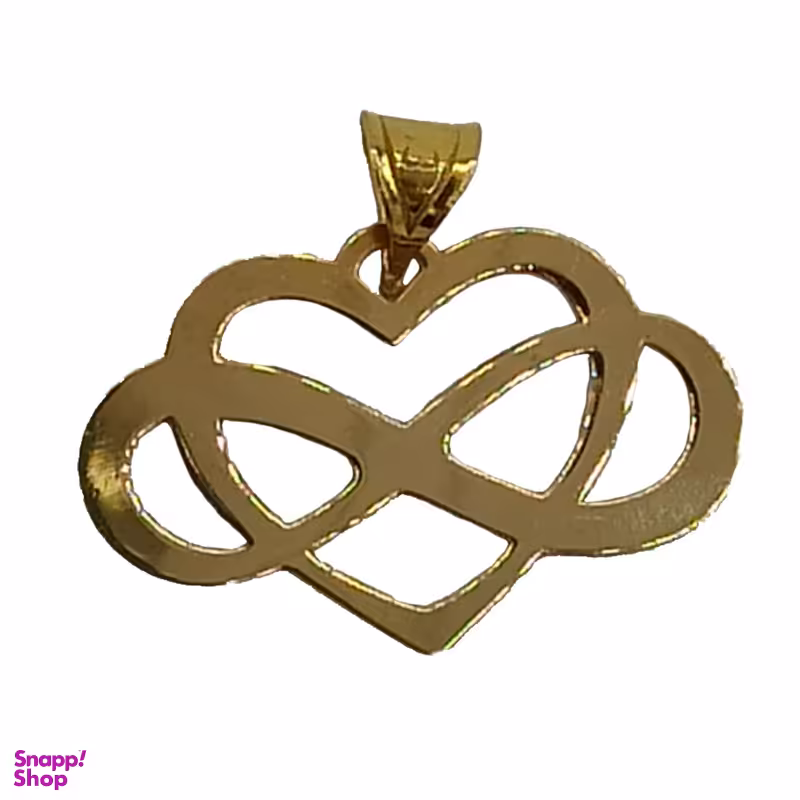 آویز گردنبند طلا 18 عیار زنانه شمیم گلد گالری مدل قلب و بی نهایت EG115