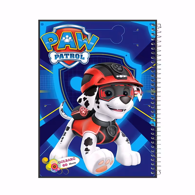 دفتر مشق 60 برگ طرح سگ نگهبان جلد مقوایی  کد 346