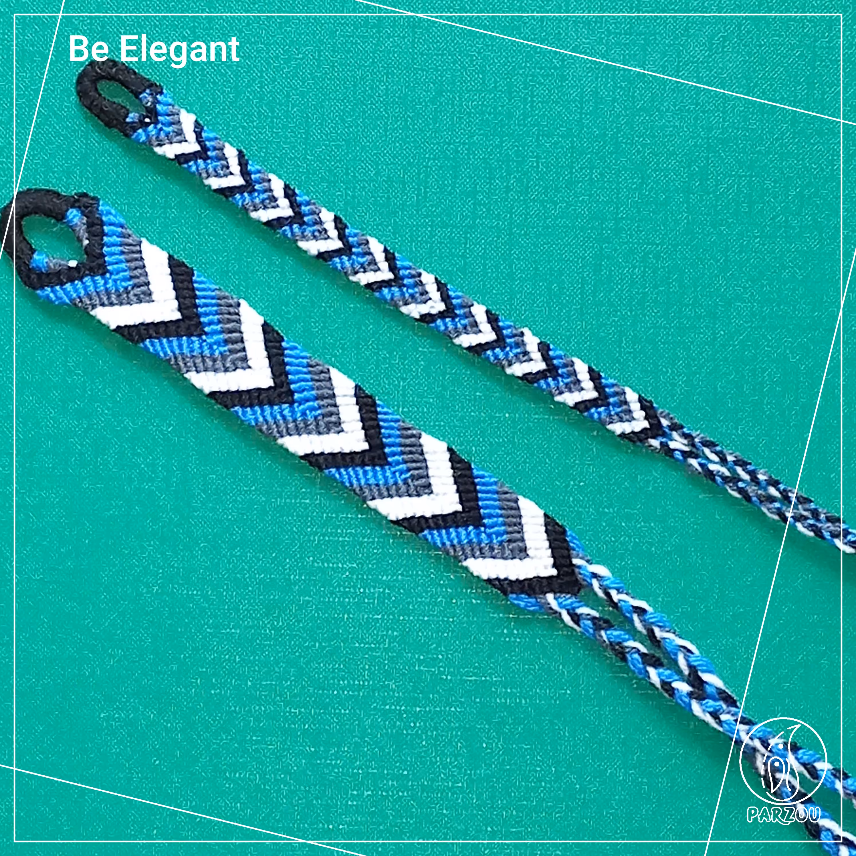 ست دستبند دوستی پهن و باریک چهار رنگ