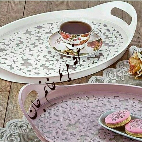 سینی طرح کریستال آینه ای شفاف سایز بزرگ 3