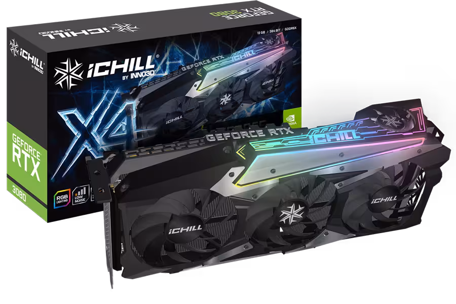 کارت گرافیک  اینو تری دی مدل GEFORCE RTX 3080 12GB ICHILL X4 LHR حافظه 12 گیگابایت
