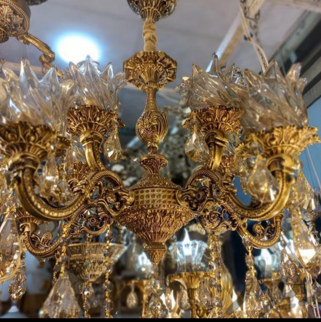 لوستر نازگل 5 شاخه 10 لامپه