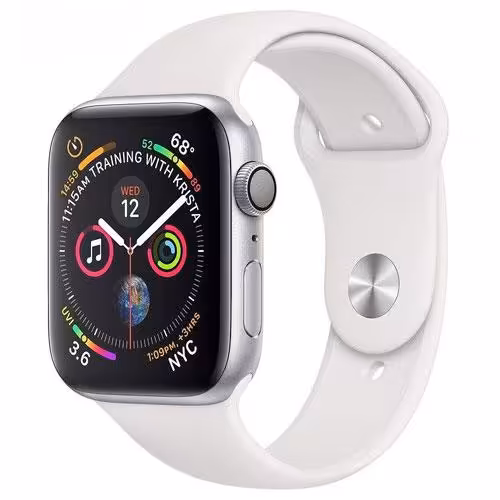 ساعت هوشمند اپل واچ 4 مدل 40mm Silver Aluminum Case with White Sport Band