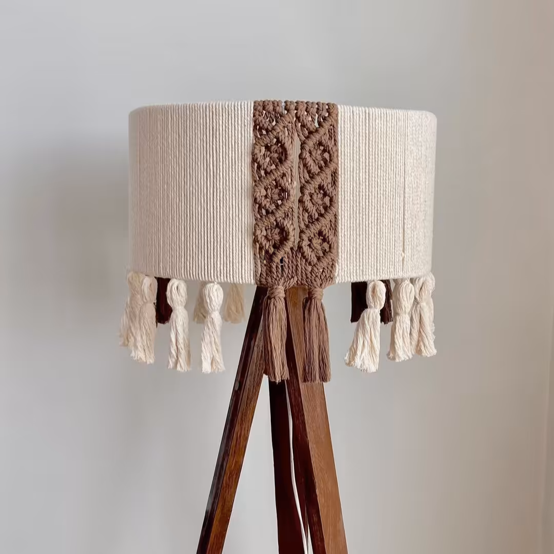 آباژور ایستاده مکرومه بافی قابل شستشو