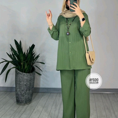 مانتو شلوار زنانه نخی مدل آیوا