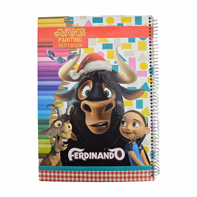 دفتر نقاشی فیلی 50 برگ فنری جلد سخت