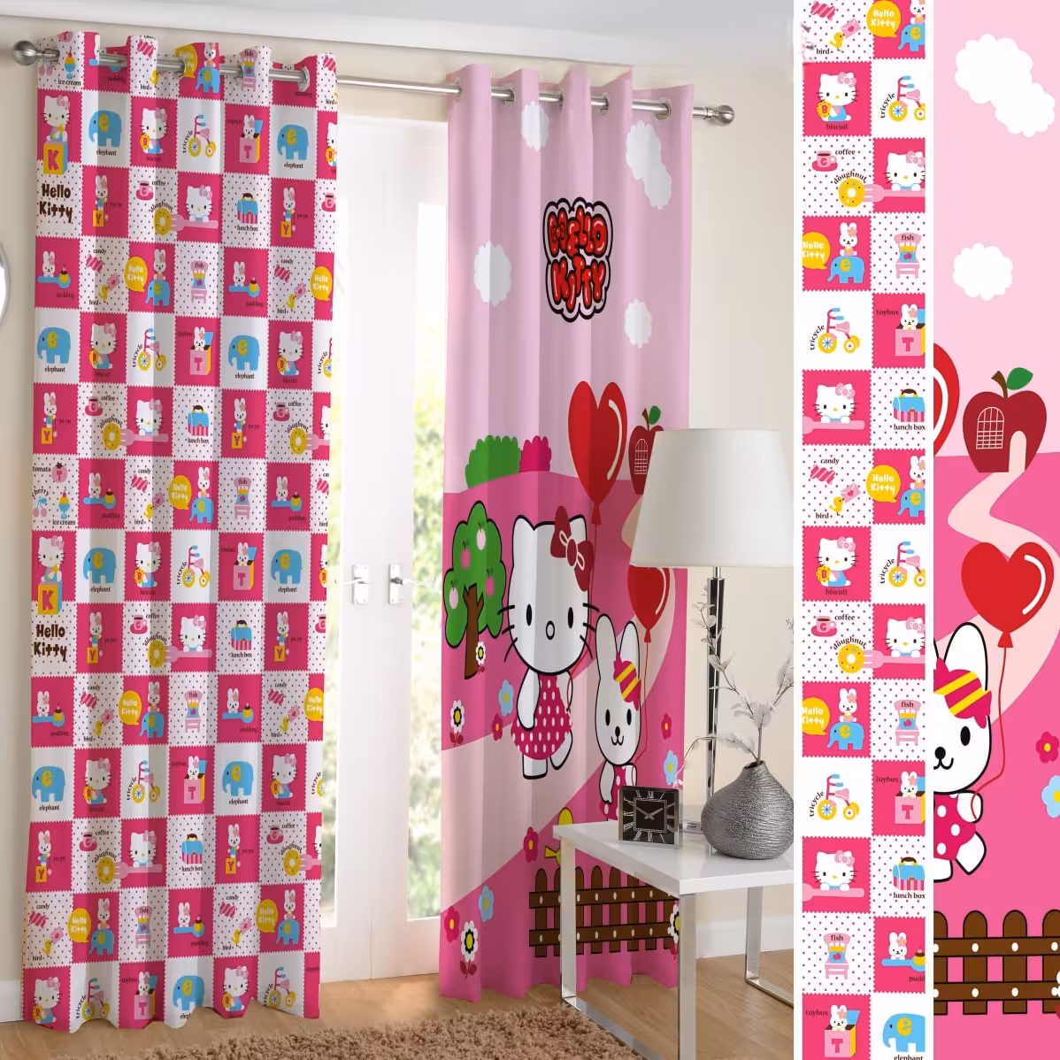 پرده چاپی طرح کیتی