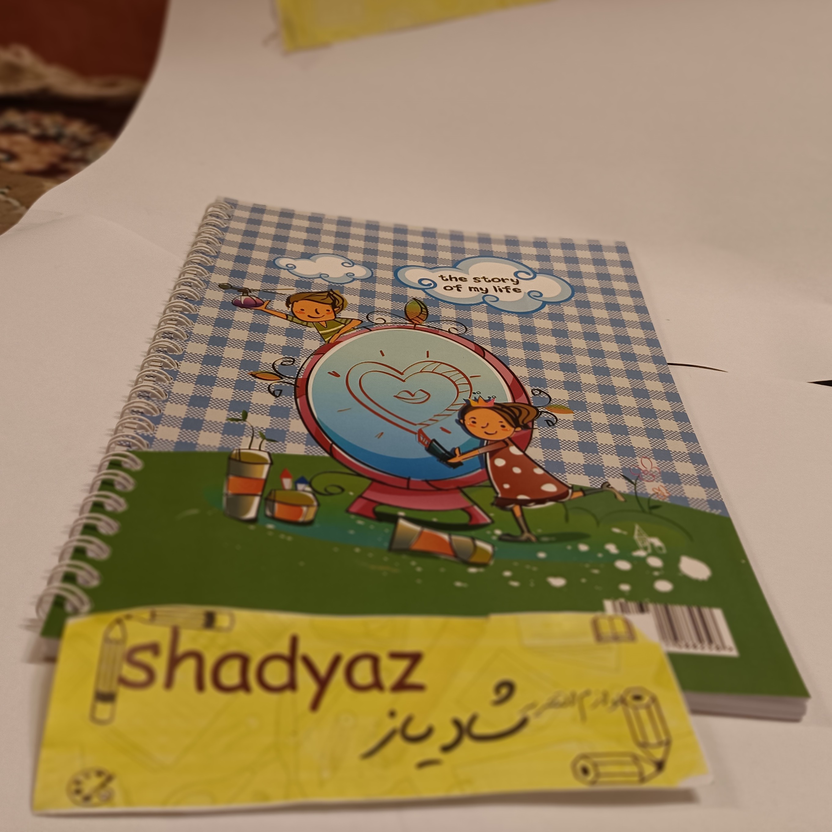 دفتر 50 برگ سیمی خط دار جلد مقوا کد 592