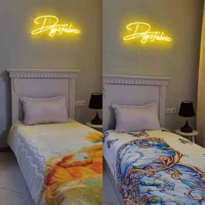 لحاف یک نفره طرح نصف پروانه