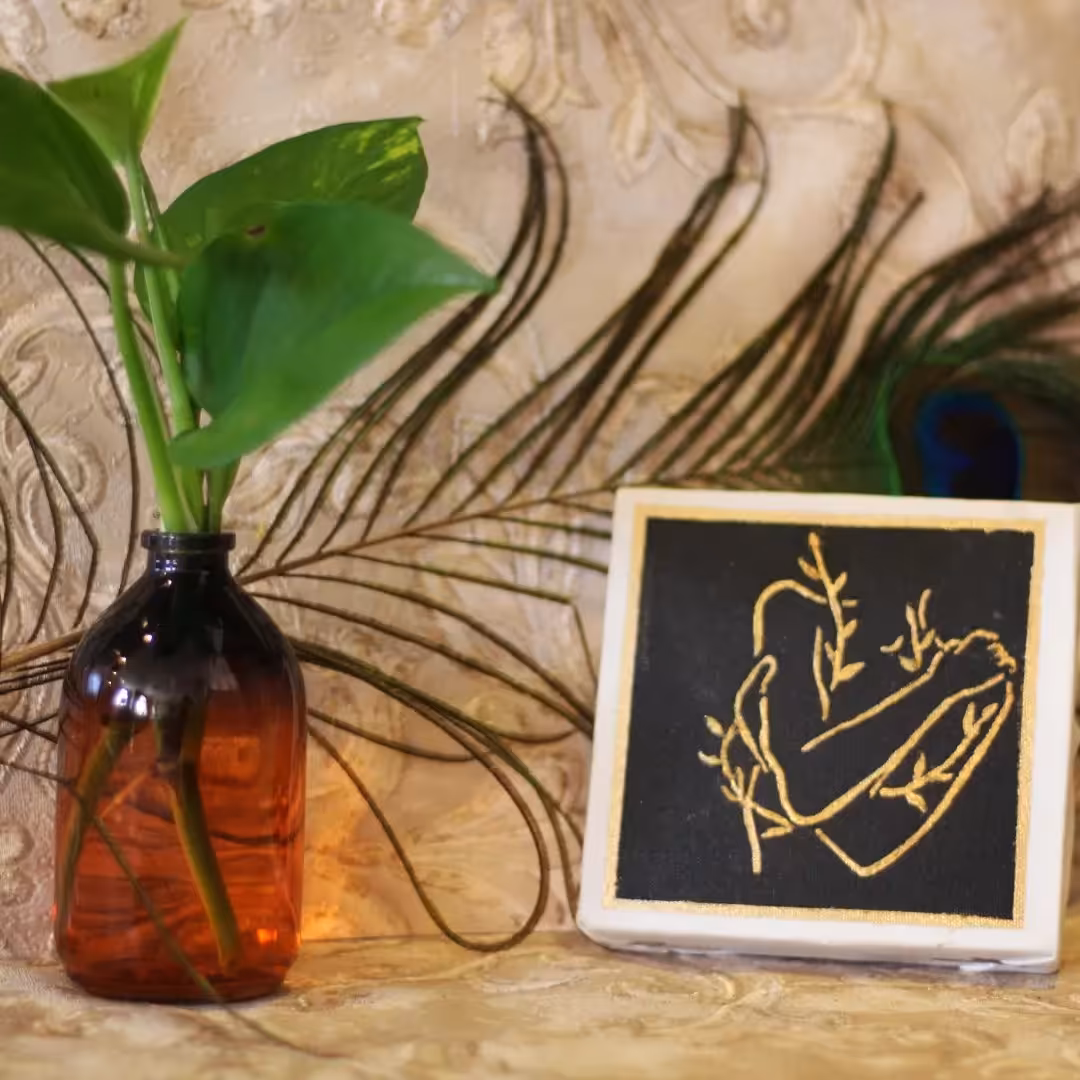 تابلو مینیاتوری ده سانتی.طرح لاین آرت