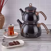 کتری قوری لعابی NEVA رنگ مشکی کد N3171