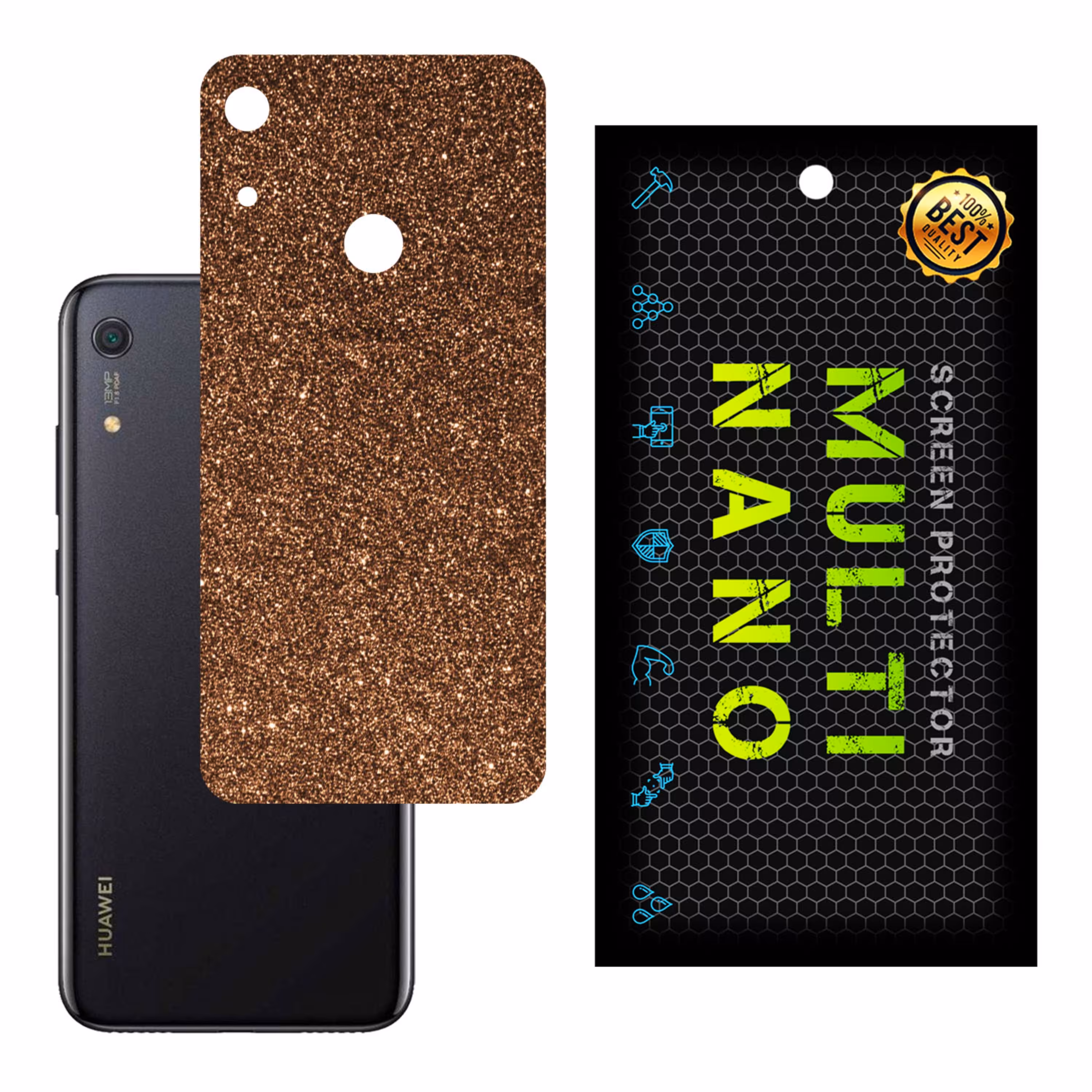 برچسب پوششی MultiNano مدل X-G1F-Bronze برای پشت موبایل هوآوی Y6S 2019