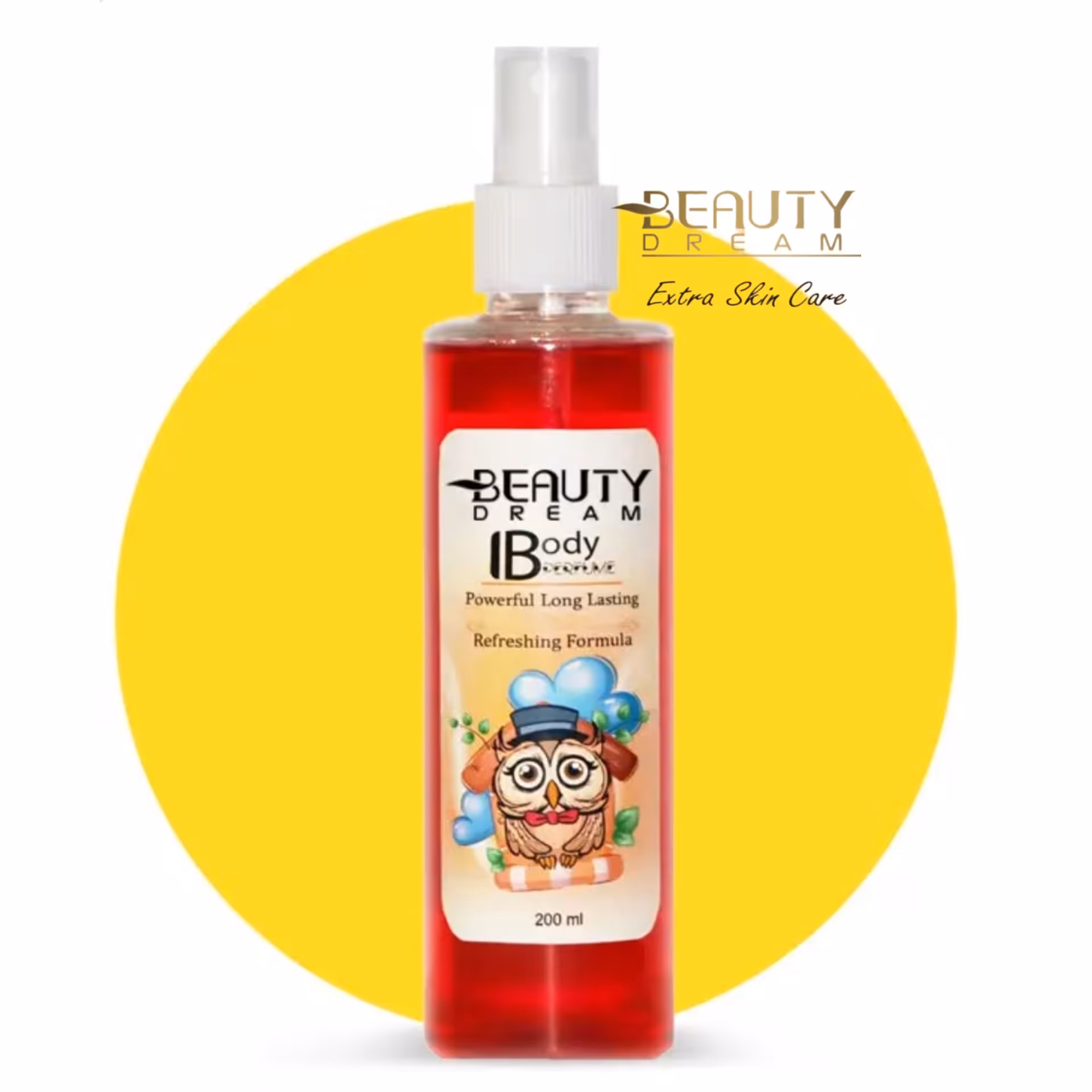 بادی پرفیوم و اسپری خوشبو کننده بدن طرح جغد  200 میل