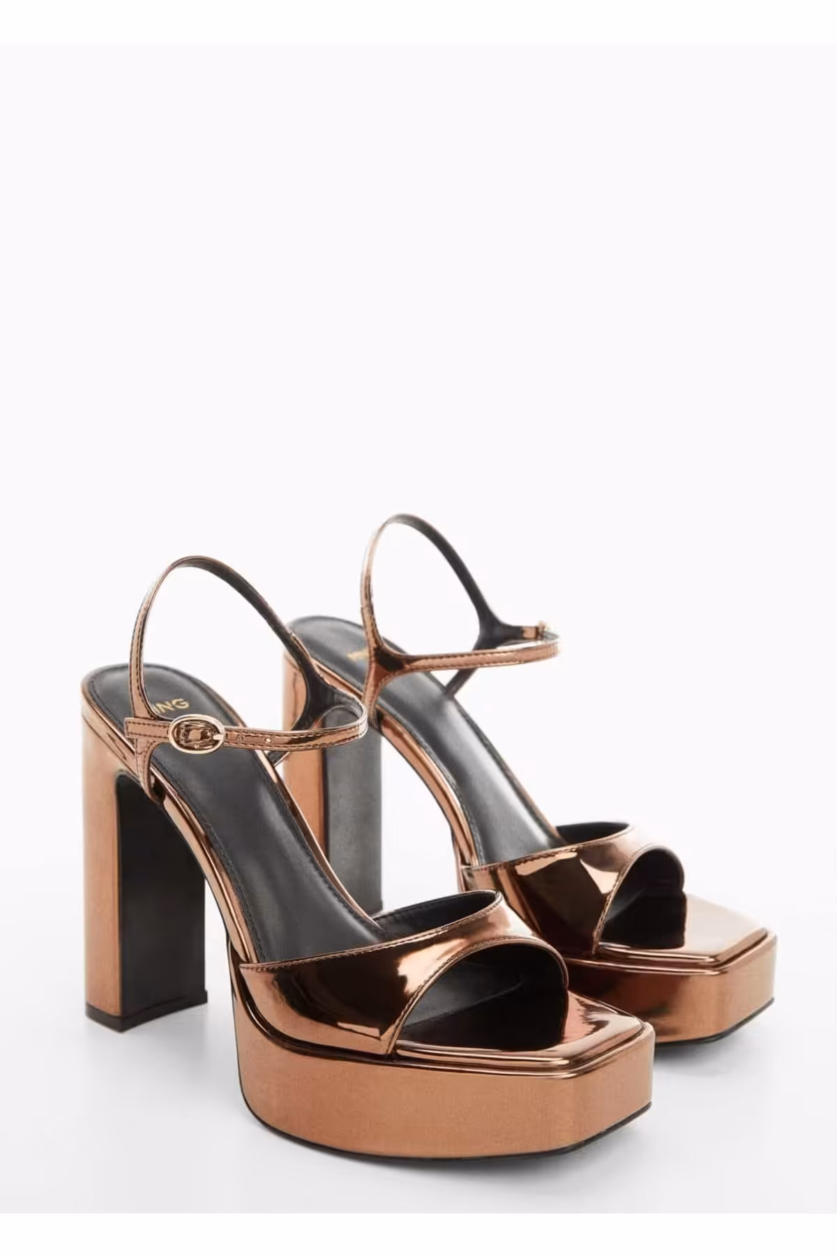 صندل چند رنگ زنانه پاشنه پا سکوی فلزی MANGO